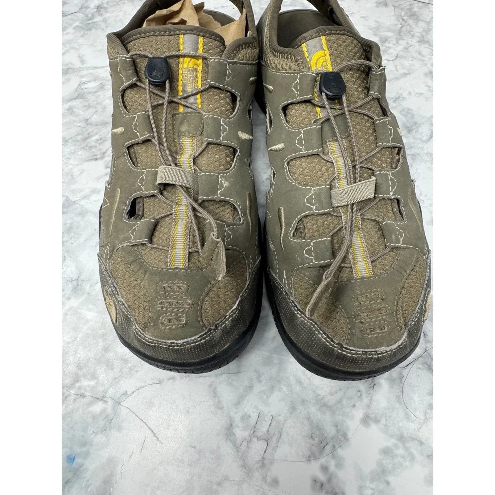 The‎ North Face Mens Hedgefrog II Trail Water Sandals Olive Green Bungee Laces